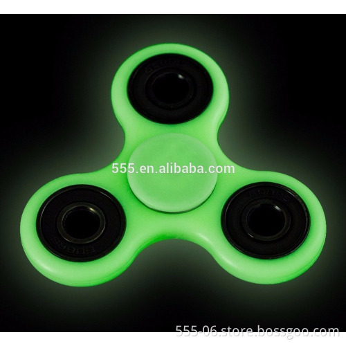 Wholesale anti anxiety desk toy alunimun alloy LED flashing fidget spinner colour
